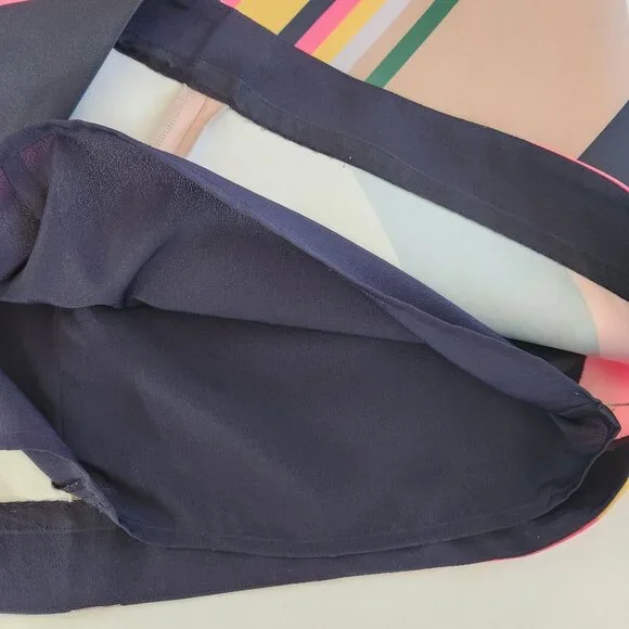 J.Crew Collection Pop Stripe Sheath Dress Chevron Sleeveless Maximalist Party - Picture 6 of 9